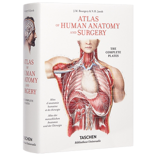 预售 Atlas of Human Anatomy and Surgery Bourgery 进口艺术 人体解剖与手术图谱 医学人体解剖图例【中商原版】
