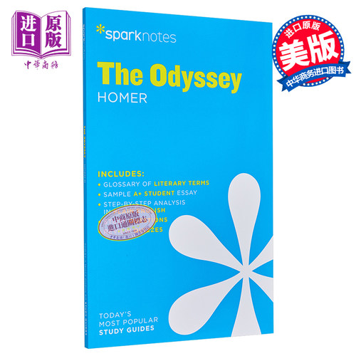 荷马史诗 奥德赛 Sparknotes文学指南 The Odyssey Homer 英文原版 Sparknotes Literature Guide 论文 写作