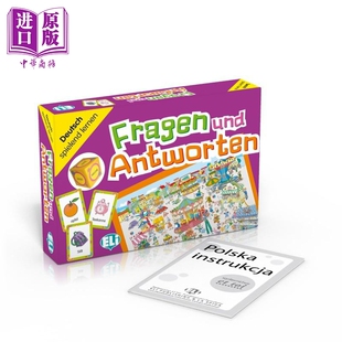 德文原版棋盘卡牌语言游戏 Fragen und Antworten 问题与解答 德语词汇学习桌游 提问能力 疑问代词 初级中级A2-B1【中商原版