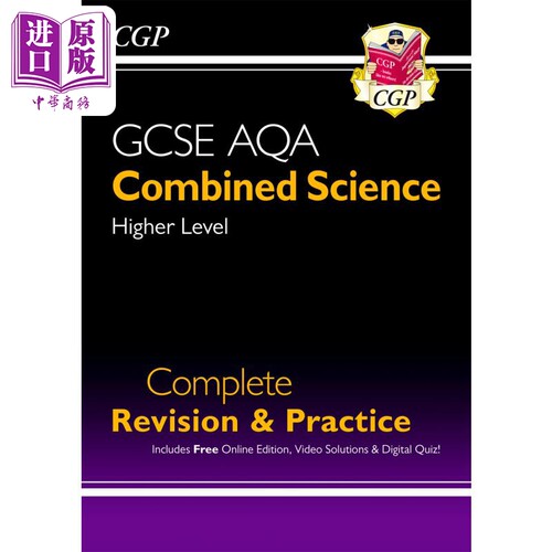 现货 CGP New GCSE Combined Science AQA Higher Complete Revision & Practice 综合科学AQA更高的完整修订和实践【中商原版】