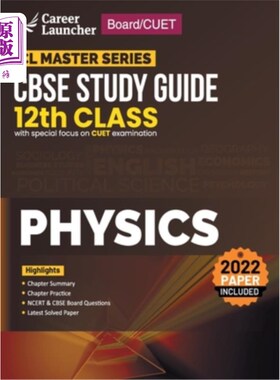 海外直订Board+CUET 2023 CL Master Series - CBSE Study Guide - Class 12 - Physics 板+CUET 2023 CL大师系列