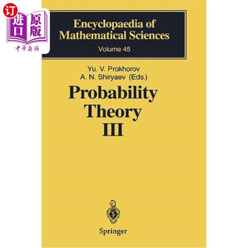海外直订Probability Theory III: Stochastic Calculus 概率论Ⅲ：随机微积分