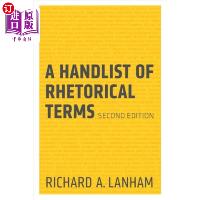 海外直订A Handlist of Rhetorical Terms 修辞学术语一览表