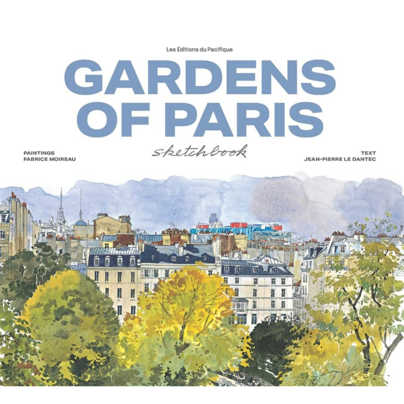 预售 【水彩写生本系列】Garden of Paris sketchbook 进口艺术 巴黎花园水彩写生本新版 素描写生速写本画册画集【中商原版】