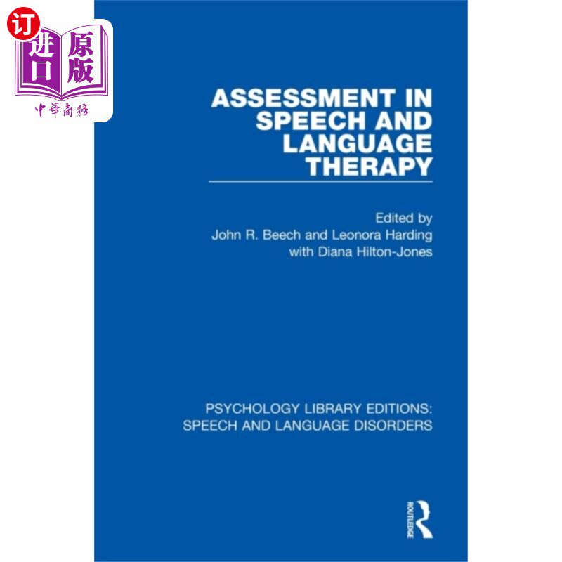 海外直订Assessment in Speech and Language Therapy 言语与语言治疗评估