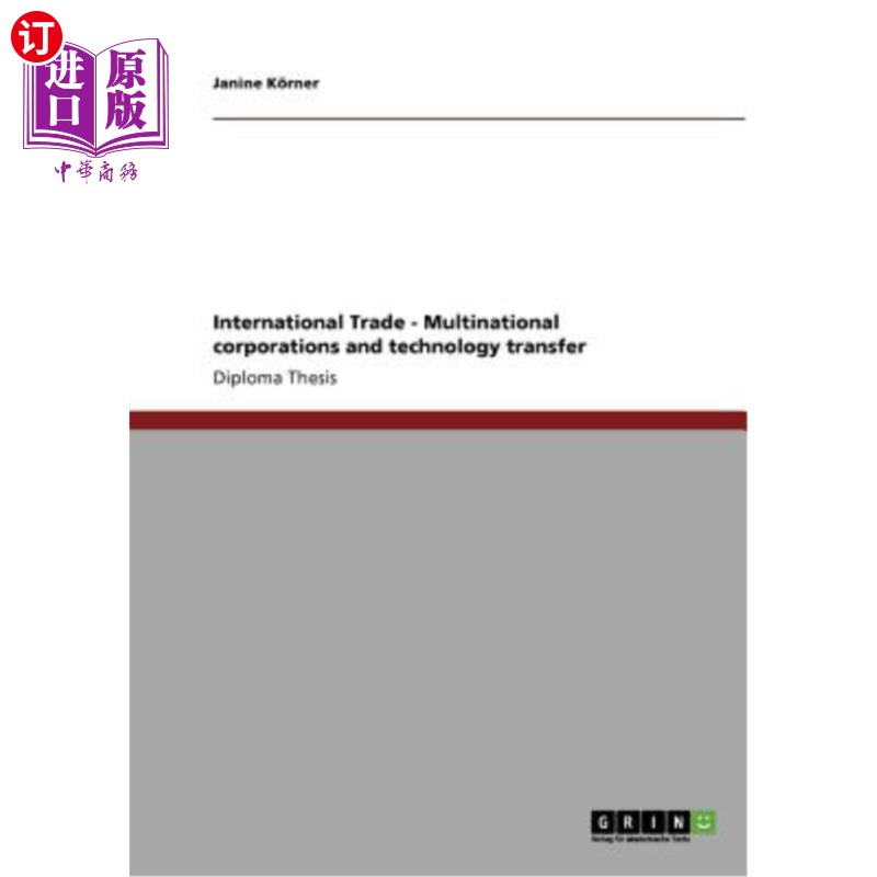 海外直订International Trade - Multinational corporations and technology transfer 国际贸易-跨国公司和技术转让 书籍/杂志/报纸 经济管理类原版书 原图主图