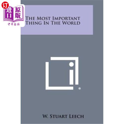 海外直订The Most Important Thing in the World 世界上最重要的事