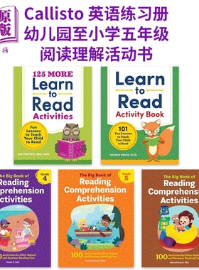 英语阅读理解活动书练习册 幼儿园至小学五年级英文原版 The Big Book of Reading Comprehension Activities【中商原版】