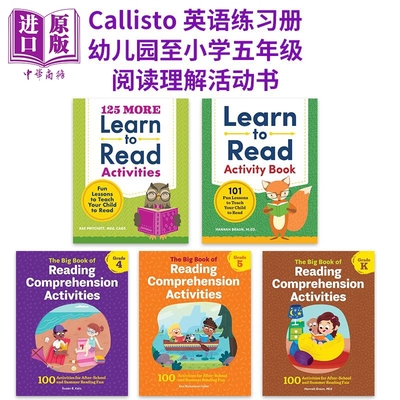 英语阅读理解活动书练习册 幼儿园至小学五年级英文原版 The Big Book of Reading Comprehension Activities【中商原版】