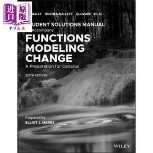 Change 功能建模更改学生解决方案手册 Functions 中商原版 wiley Eric 现货 英文原版 Modeling 第6版 Connally