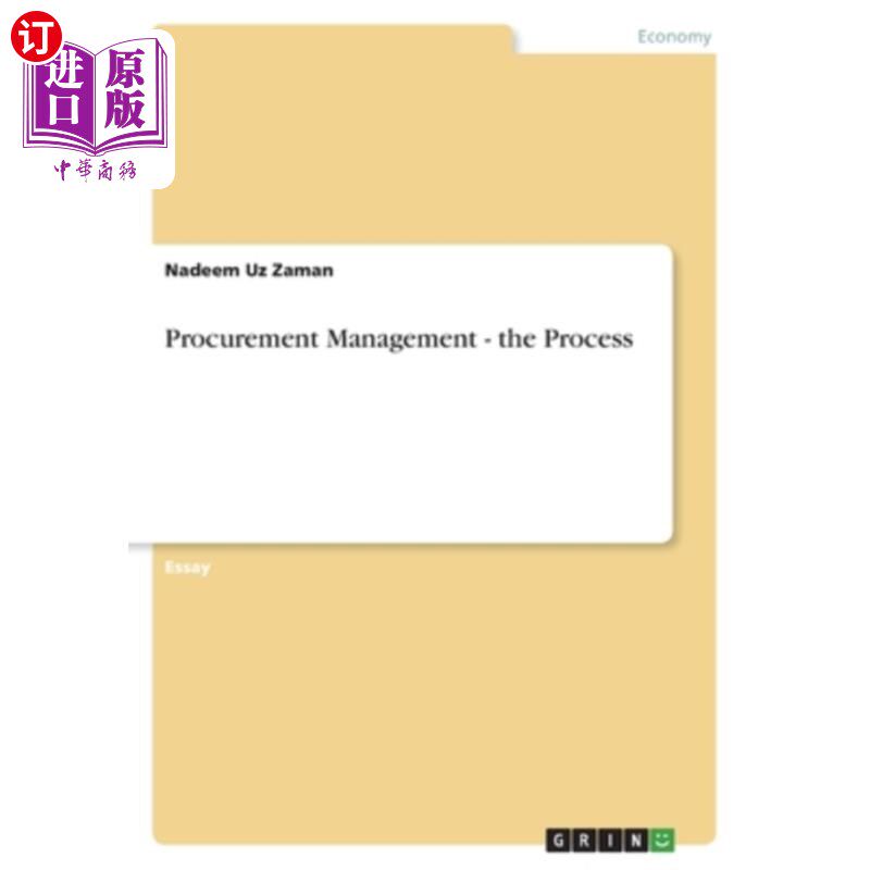 海外直订Procurement Management - the Process 采购管理——流程