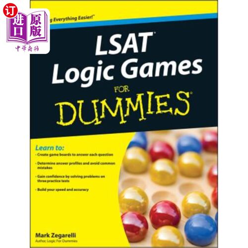 LSAT Logic Games For Dummies 傻瓜的LSAT逻辑游戏【中商原版】
