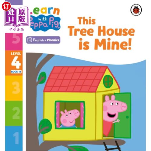海外直订Learn with Peppa Phonics Level 4 Book 13 - This ... 学习《小猪佩奇》第4级第13册-这个树屋是我的!(语音阅读器)