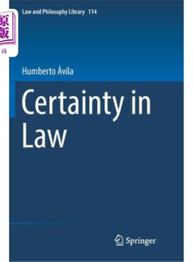 海外直订Certainty in Law 法律的确定性