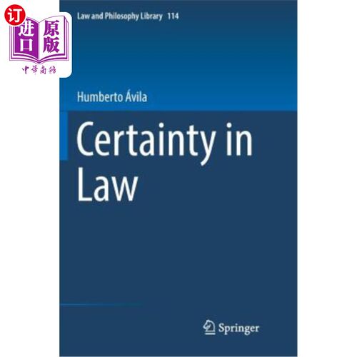 海外直订Certainty in Law 法律的确定性