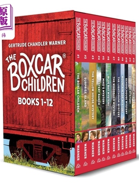 棚车少年 英文版1-12 The Boxcar Children 礼盒装 英文原版进口 儿童读物 冒险探险小说 儿童家庭成长文学读物【中商原版】