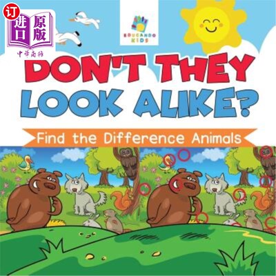 海外直订Don't They Look Alike? Find the Difference Animals 他们看起来不一样吗找出不同的动物