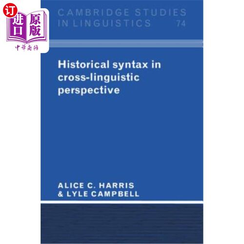 海外直订Historical Syntax in Cross-Linguistic Perspective 跨语言视角下的历史句法