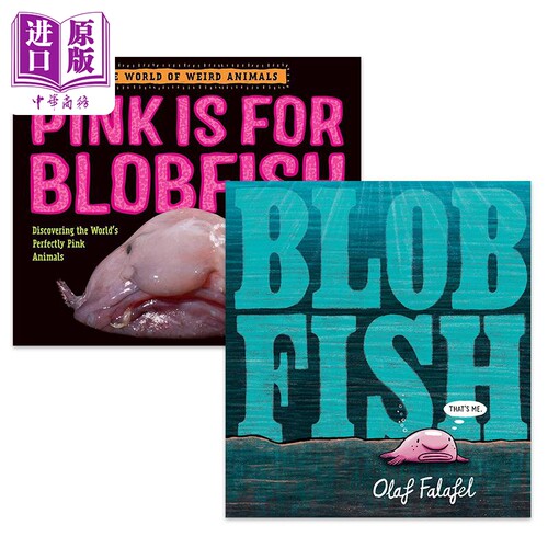 Blobfish 水滴鱼主题童书2册套装 Pink Is for Blobfish 动物摄影书绘本Olaf Falafel Jess Keating 英文原版进口【中商原版】