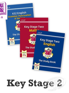 英国CGP原版 KS2 Catch-Up Essentials Study 3-6年级综合学习练习册3册 英语+阅读理解+数学 7-11岁【中商原版】
