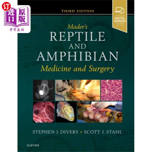 海外直订医药图书Mader's Reptile and Amphibian Medicine and Surge... 马德爬行动物和两栖动物医学和外科