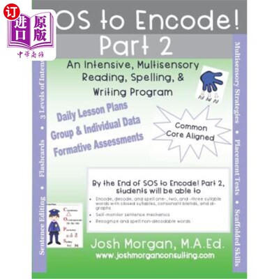 海外直订SOS to Encode! Part 2: An Intensive, Multisensory Reading, Spelling, & Writing P SOS编码！第2部分：一个密集