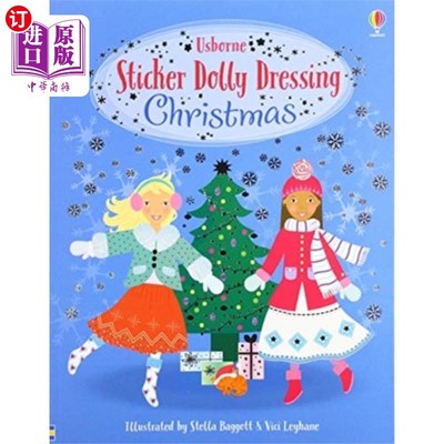 海外直订Sticker Dolly Dressing Christmas 贴纸娃娃圣诞装扮