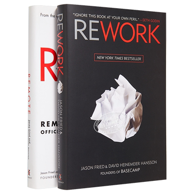 重来系列 2本套装 英文原版 Rework Remote 更为简单有效的商业思维 更为简单高效的远程工作方式 Jason Fried【中商原版】