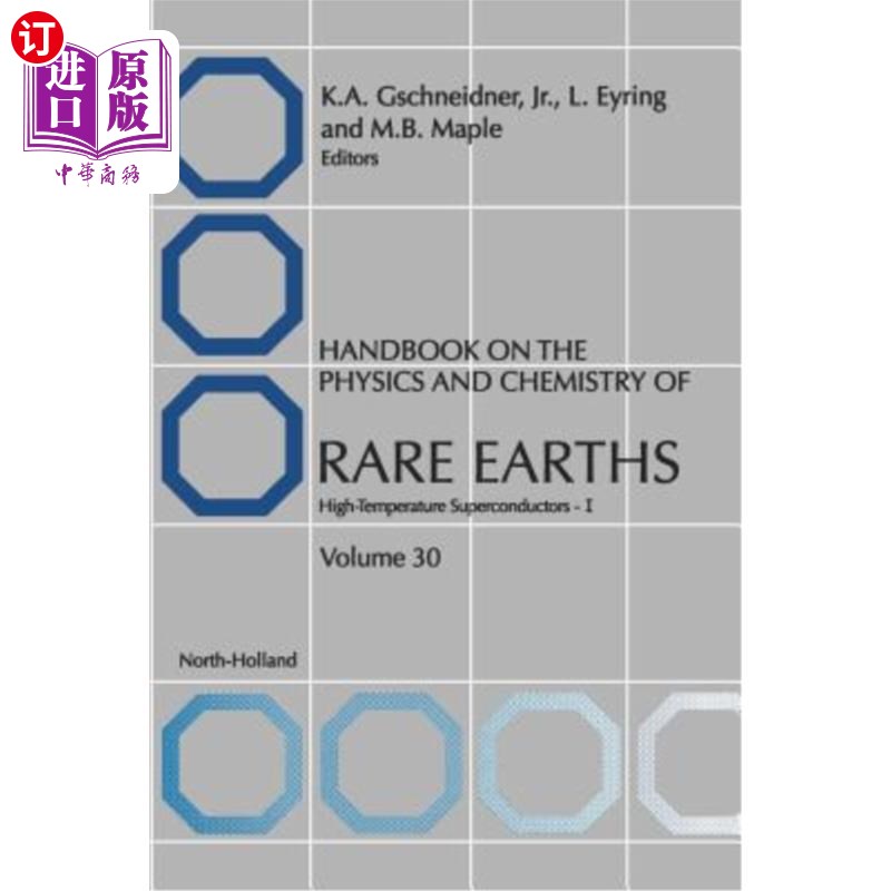 海外直订Handbook on the Physics and Chemistry of Rare Earths: High Temperature Rare Eart 稀土的物理和化学手册:高温