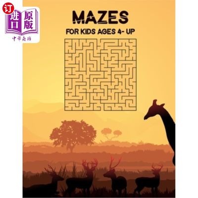 海外直订mazes for kids ages 4- up: Maze Activity Book for kids ages 4-up 4岁以上儿童迷宫：4岁以上儿童迷宫活动手册