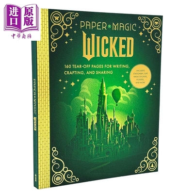 预售 魔法坏女巫 纸魔法 Paper Magic Wicked Paper Love 英文原版 手账素材 信纸 明信片贴纸包装纸 电影DIY周边礼品书【中商原版