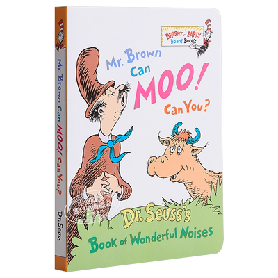 预售 Dr. Seuss：Mr. Brown Can Moo, Can You 苏斯博士 布朗先生可以嚒嚒叫你行么 低幼亲子声音启蒙绘本 纸板书 英文原版【中商?