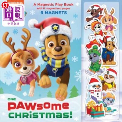 海外直订One Pawsome Christmas: A Magnetic Play Book (Paw Patrol) 一只Pawsome圣诞节:磁性游戏书(Paw Patrol)