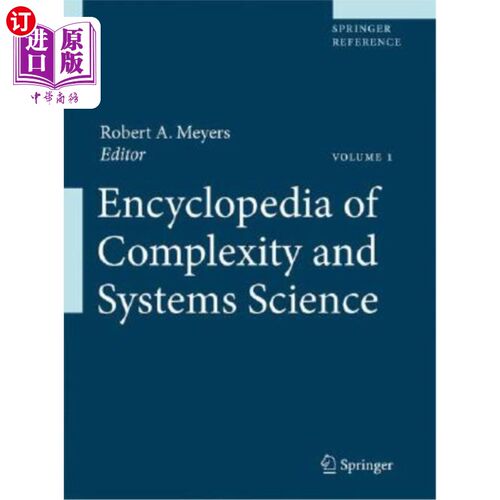 海外直订Encyclopedia of Complexity and Systems Science 复杂性与系统科学百科全书