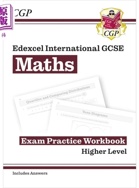 英国CGP New Pearson Edexcel IGCSE Maths Exam Practice Workbook: Higher (with Answers)【中商原版】