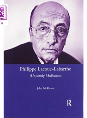 海外直订Philippe Lacoue-Labarthe 菲利普·拉库伊·拉巴特