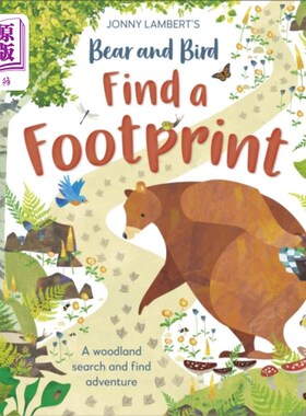 海外直订Jonny Lambert's Bear and Bird: Find a Footprint 约翰尼·兰伯特的《熊和鸟:寻找足迹》