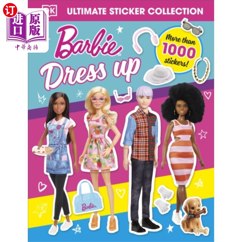海外直订Barbie Dress Up Ultimate Sticker Collection 芭比装扮终极贴纸收藏