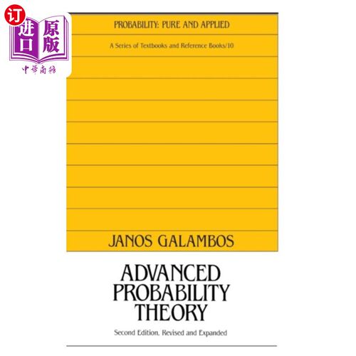 海外直订Advanced Probability Theory, Second Edition, 《高级概率论》第二版