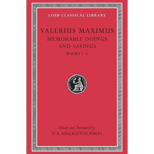 现货 洛布古典丛书 瓦莱里乌斯 马克西姆斯 善言懿行录 卷1 Memorable Doings and Sayings Valerius 拉英对照版【中商原版】