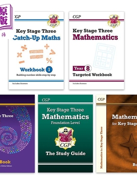 英国原版CGP教辅 KS3 Year7-9 中学数学 Maths 教材Textbook/练习册Targeted Workbook/10分钟周周练/复习指南【中商原版】