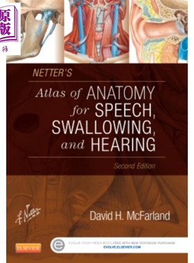 现货 Netter言语吞咽和听力解剖图集 英文原版 Netter s Atlas of Anatomy Frank Netter【中商原版】