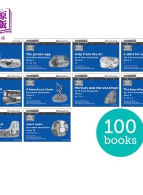 海外直订Read Write Inc. Phonics: Blue Set 6 More Black &... Read Write公司自然拼读:蓝色套装6本黑白故事书(每包100本)