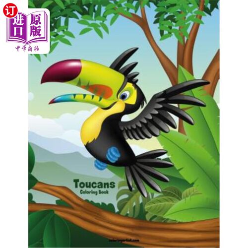海外直订Toucans Coloring Book 1 巨嘴鸟着色书1