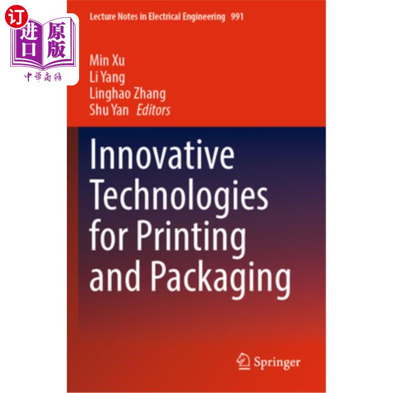海外直订Innovative Technologies for Printing and Packaging 印刷和包装的创新技术