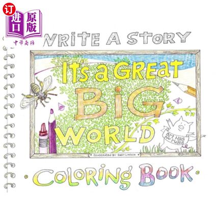 海外直订Write a Story: It's a Great Big World Coloring Book 写一个故事：这是一本伟大的世界彩绘书