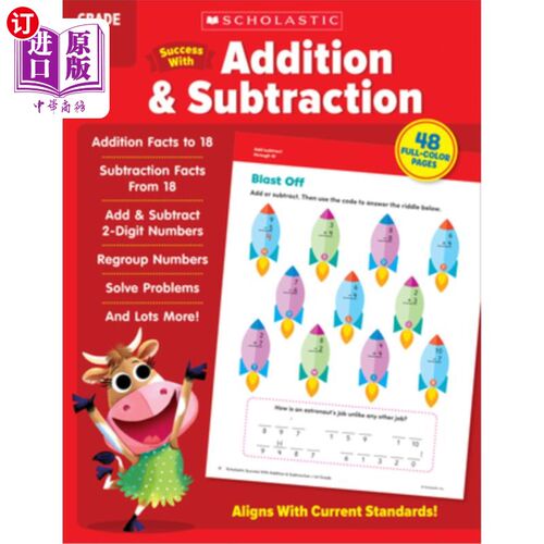 海外直订Scholastic Success with Addition & Subtraction Grade 1