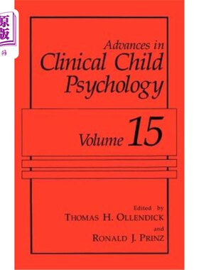 海外直订医药图书Advances in Clinical Child Psychology: Volume 15 临床儿童心理学进展：第15卷