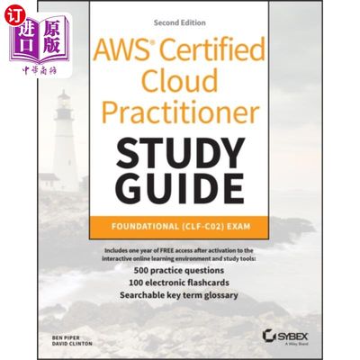 海外直订AWS Certified Cloud Practitioner Study Guide Wit... AWS认证云从业者学习指南与500个实践测试问题