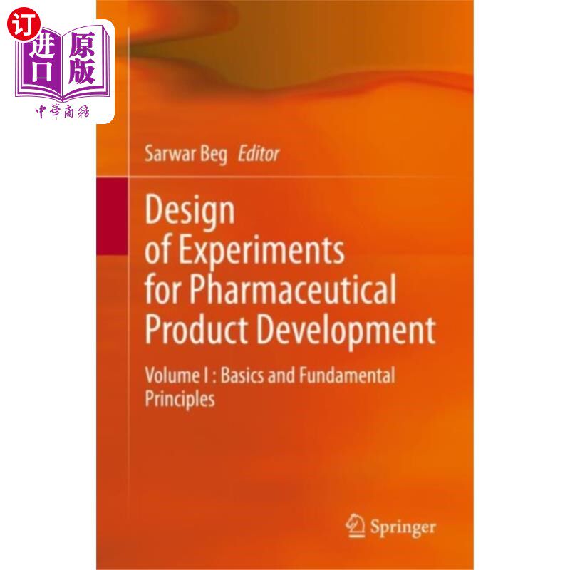 海外直订医药图书Design of Experiments for Pharmaceutical Product... 药品开发实验设计